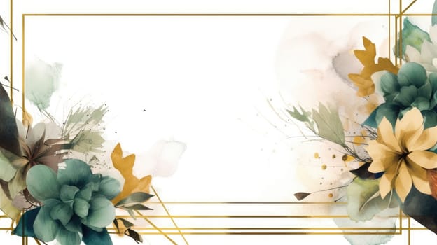 Watercolor abstract design for background of wedding or buzzy social media banner generative AI