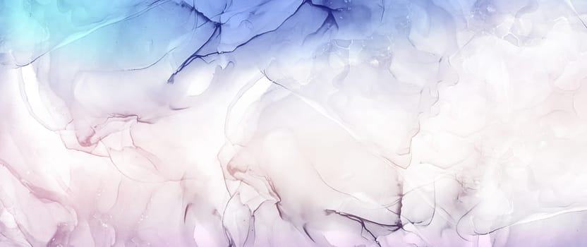 Abstract Art with Swirls of Blue, Pink, and White