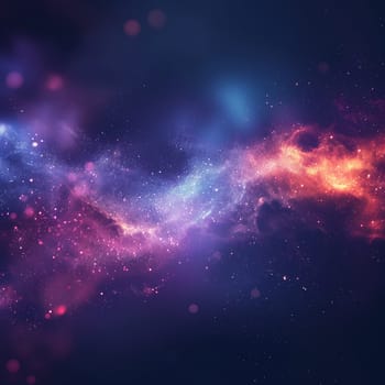 Astrophotography of a mesmerizing galaxy and nebula in the vast interstellar universe full of stars