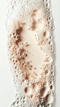 Abstract background showing transparent spheres floating in pink liquid with a 9,16 aspect ratio, perfect for mobile phone wallpaper