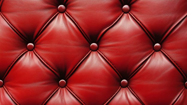Red quilted leather texture background, luxurious elegance and design concept.