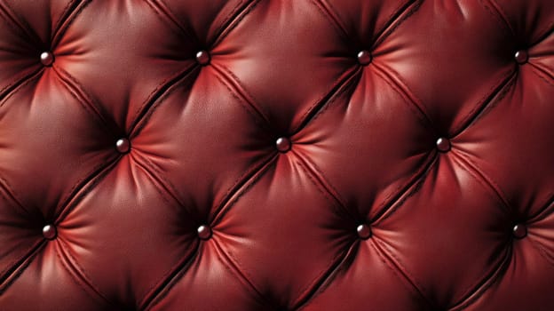 Luxurious red leather upholstery texture.
