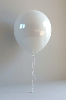 White inflatable balloon on white isolated background.