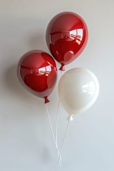 Multicolored inflatable balloons on white background. Image of multicolored balloons isolated on white background.