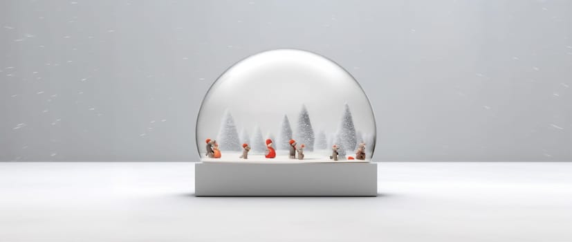 holiday decoration bauble closeup gift christmas object shine isolated new year celebration ornament ball sphere winter white tree round season new. Generative AI.