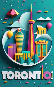 Toronto Paper Artwork - Creative Papercraft Representation of the City download image