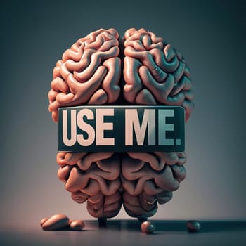 'Use Me' Poster text in 3D Render - Conceptual Art download image
