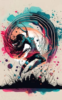 Eternal Dance Incorporate watercolor splash art as complementary elements, adding an intriguing burst of color that enhances the overall composition download image