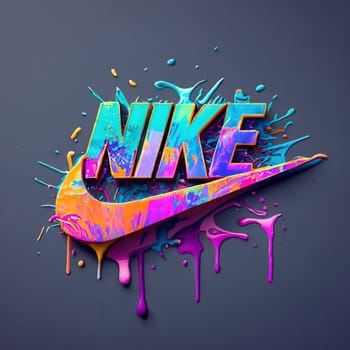 The word ' Nike '. one line start to end . Light glowing . Full of texture download image