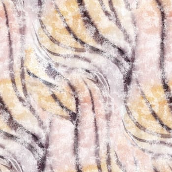 Animal motif with a zebra skin painted in watercolor. Seamless striped pattern. Mix textures of different animals