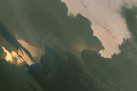 The sky is being covered with white clouds. Amazing clouds like a heaven for background wallpaper and texture, Concept idea of Imaginative clouds nature, Nature abstract composition, Space for text, Selective focus.
