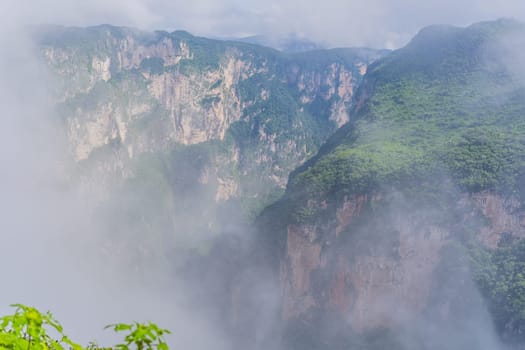 Sumidero Canyon National Park, Mexico. Natural wonder, adventure, and scenic landscape concept.