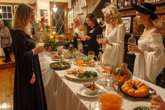 Spooktacular halloween bash costumed guests, eerie decor, and themed delights await