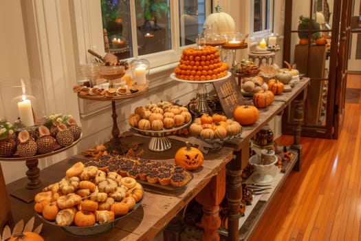 Spooktacular halloween bash costumed guests, eerie decor, and themed treats for all