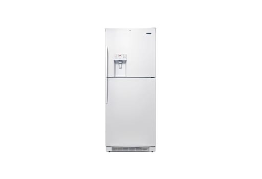 Blank white coffee vending machine mockup, front view. High quality photo.