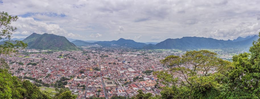 Panoramic view of Orizaba from Cerro del Borrego, Mexico. Scenic landscape, mountain views, and natural exploration concept.