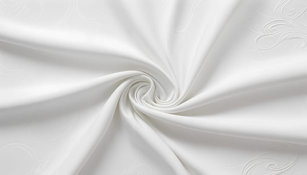 Blank white twisted fabric material mock up. High quality photo