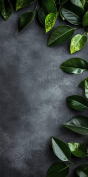 Veterans day concept background with green leaves and copy space.
