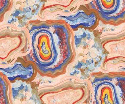abstract seamless multicolored pattern with multicolored mineral texture for surface design