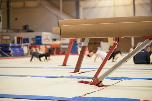 Sports equipment in the gym, Balance beam Mats