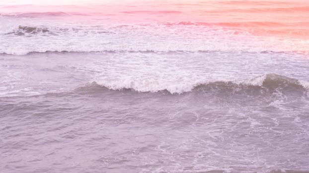 Real photo sea water waves, abstract background, nature power, pale light purple red orange matte more tone in stock.