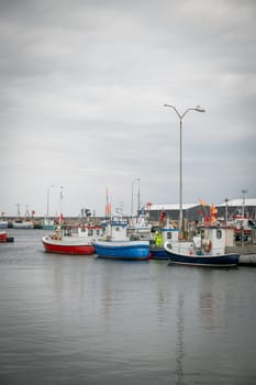 hansholm,denmark,18-08-2024,Fishing boats for highseas fishing are docked in the harbor in Hanstholm, Denmark