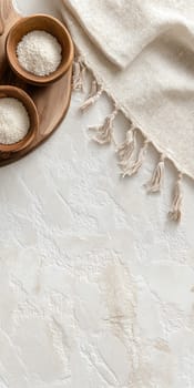 Yom kippur background with traditional elements and textiles.