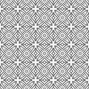 Textile ready wonderful print, swimwear fabric, wallpaper, wrapping. Black and white unequaled boho chic summer design. Medallion seamless pattern. Watercolor medallion seamless border.
