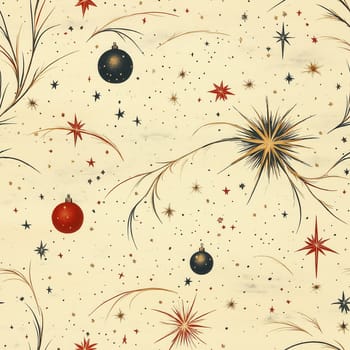 Seamless Christmas pattern on a light background. Selective focus.