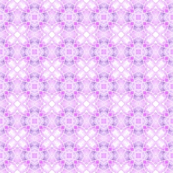 Textile ready pretty print, swimwear fabric, wallpaper, wrapping. Purple positive boho chic summer design. Mosaic seamless pattern. Hand drawn green mosaic seamless border.