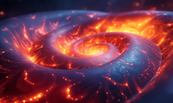 Abstract background in color with spiral. Selective focus.