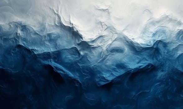 Abstract textured background in blue and white. Selective focus.