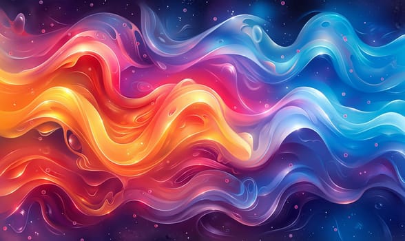 Abstract colorful background with wavy texture. Selective focus.
