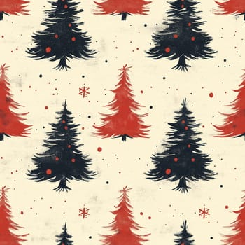 Seamless Christmas pattern on a light background. Selective focus.