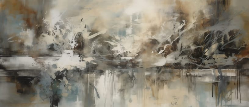 Textured background in cream and brown tones, abstract painting. Selective focus.