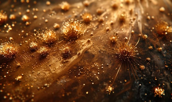 Creative dark bronze background with texture. Selective focus.
