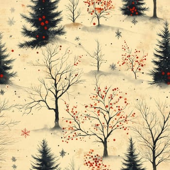 Seamless Christmas pattern on a light background. Selective focus.