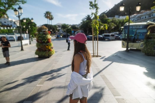 A vibrant and lively scene beautifully capturing a sunny day adorned with palm trees and a laidback atmosphere