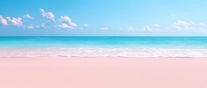 serene beach with smooth, undisturbed sand and gentle waves.