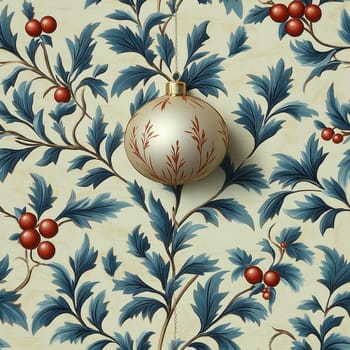 Seamless Christmas pattern on a light background. Selective focus.