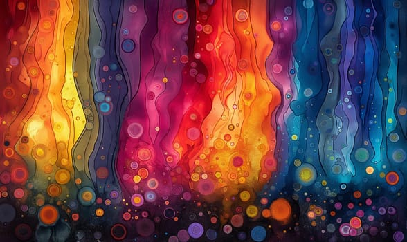 Abstract colorful background with wavy texture. Selective focus.