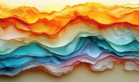 Abstract colorful background with wavy texture. Selective focus.