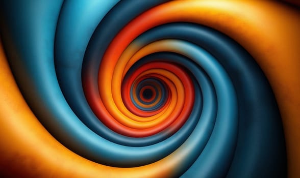 Abstract background in color with spiral. Selective focus.