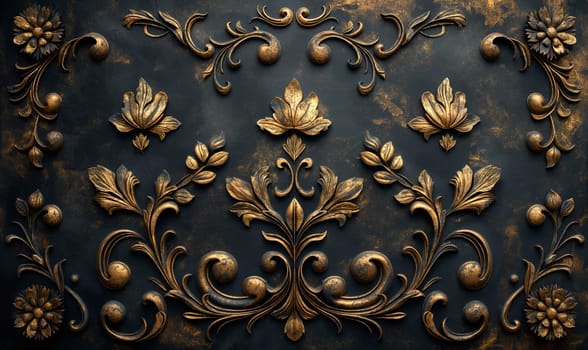 Creative dark bronze background with texture. Selective focus.