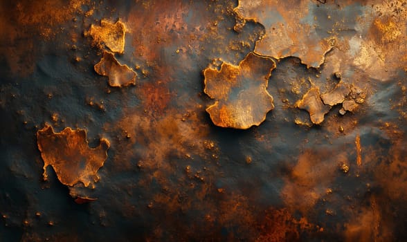 Creative dark bronze background with texture. Selective focus.