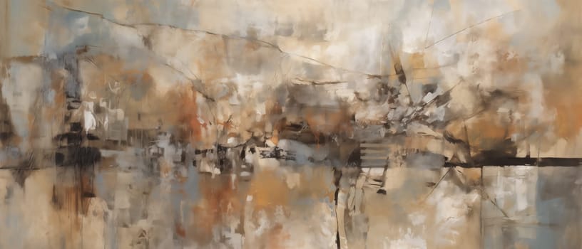 Textured background in cream and brown tones, abstract painting. Selective focus.