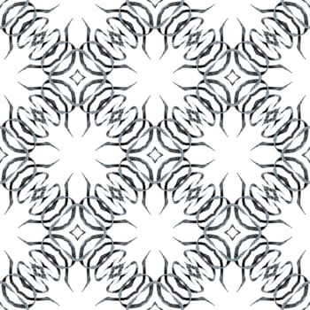 Arabesque hand drawn design. Black and white appealing boho chic summer design. Textile ready wondrous print, swimwear fabric, wallpaper, wrapping. Oriental arabesque hand drawn border.