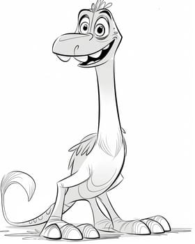 Black and white illustration for coloring animals
