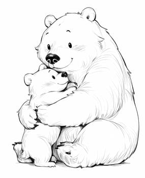 Coloring for kids, coloring animal, bear