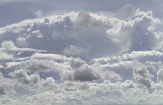 Dramatic cloud like a heaven with the light shining from the sun. The sky is being covered with amazing cloudy, Concept idea of Imaginative clouds nature, Nature abstract composition for background wallpaper and textures, Selective focus.
